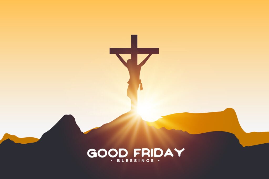 beautiful good friday spiritual background with crucifixion desi